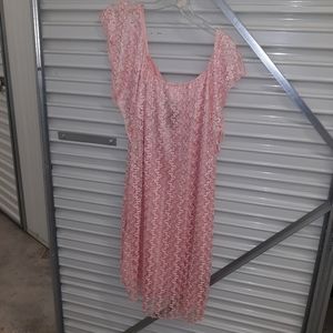 Peach color cocktail dress